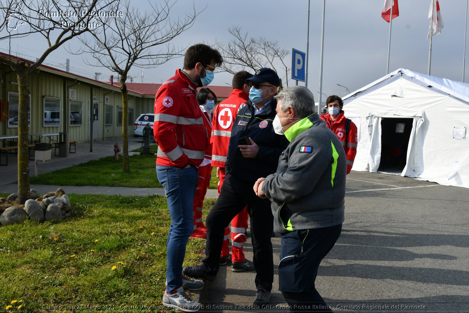 Settimo T.se 27 Marzo 2021 - Centro Vaccinale presso il COE di Settimo T.se della CRI - Croce Rossa Italiana - Comitato Regionale del Piemonte