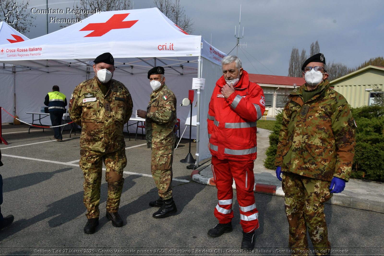 Settimo T.se 27 Marzo 2021 - Centro Vaccinale presso il COE di Settimo T.se della CRI - Croce Rossa Italiana - Comitato Regionale del Piemonte