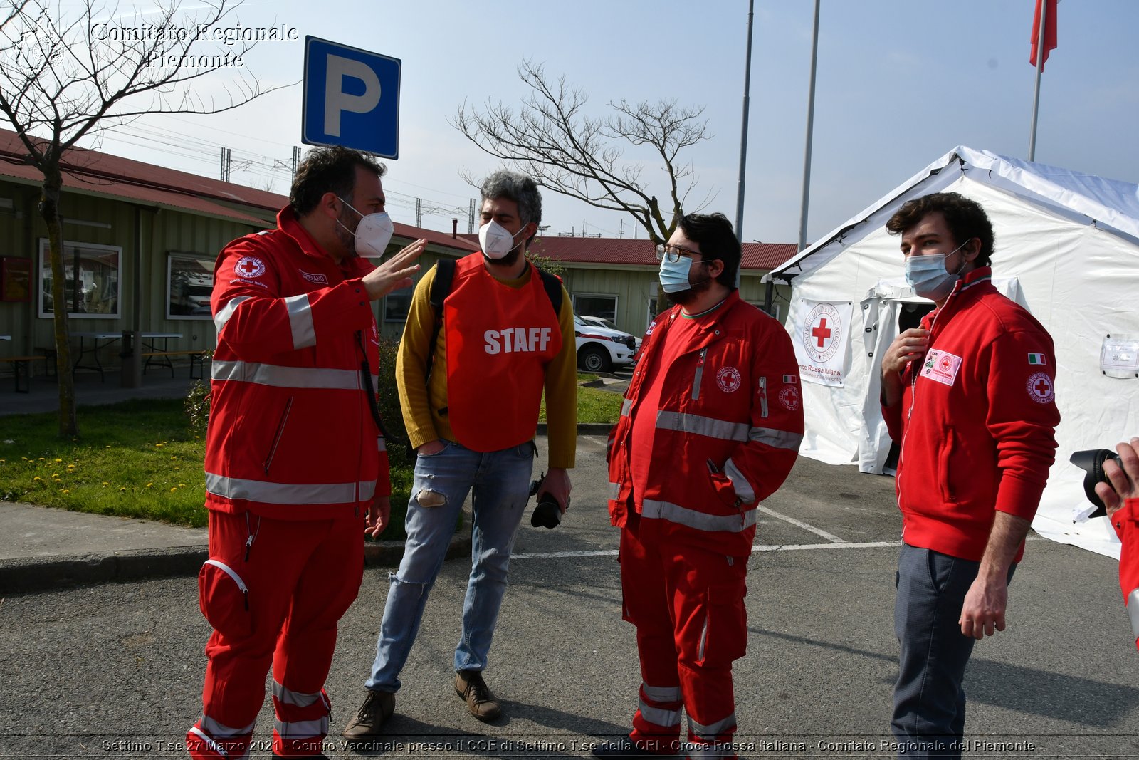 Settimo T.se 27 Marzo 2021 - Centro Vaccinale presso il COE di Settimo T.se della CRI - Croce Rossa Italiana - Comitato Regionale del Piemonte