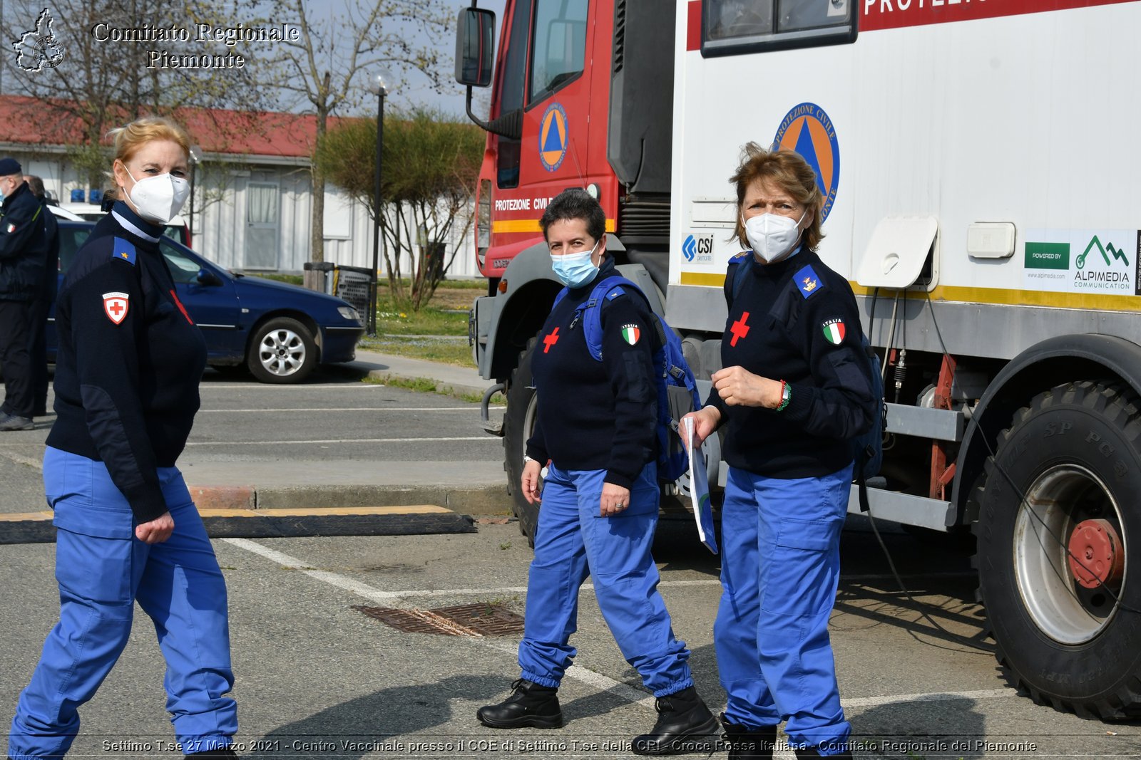 Settimo T.se 27 Marzo 2021 - Centro Vaccinale presso il COE di Settimo T.se della CRI - Croce Rossa Italiana - Comitato Regionale del Piemonte