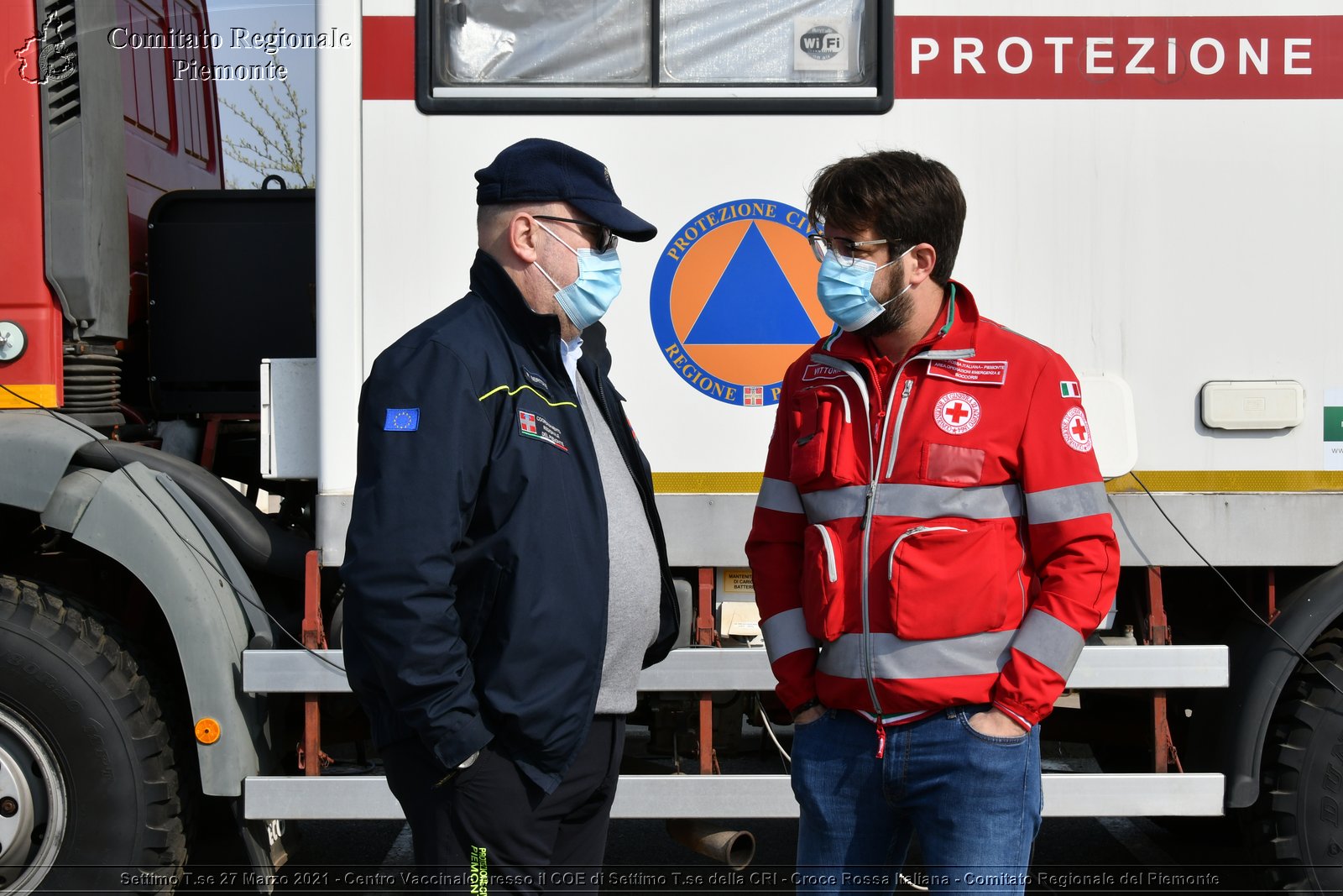 Settimo T.se 27 Marzo 2021 - Centro Vaccinale presso il COE di Settimo T.se della CRI - Croce Rossa Italiana - Comitato Regionale del Piemonte