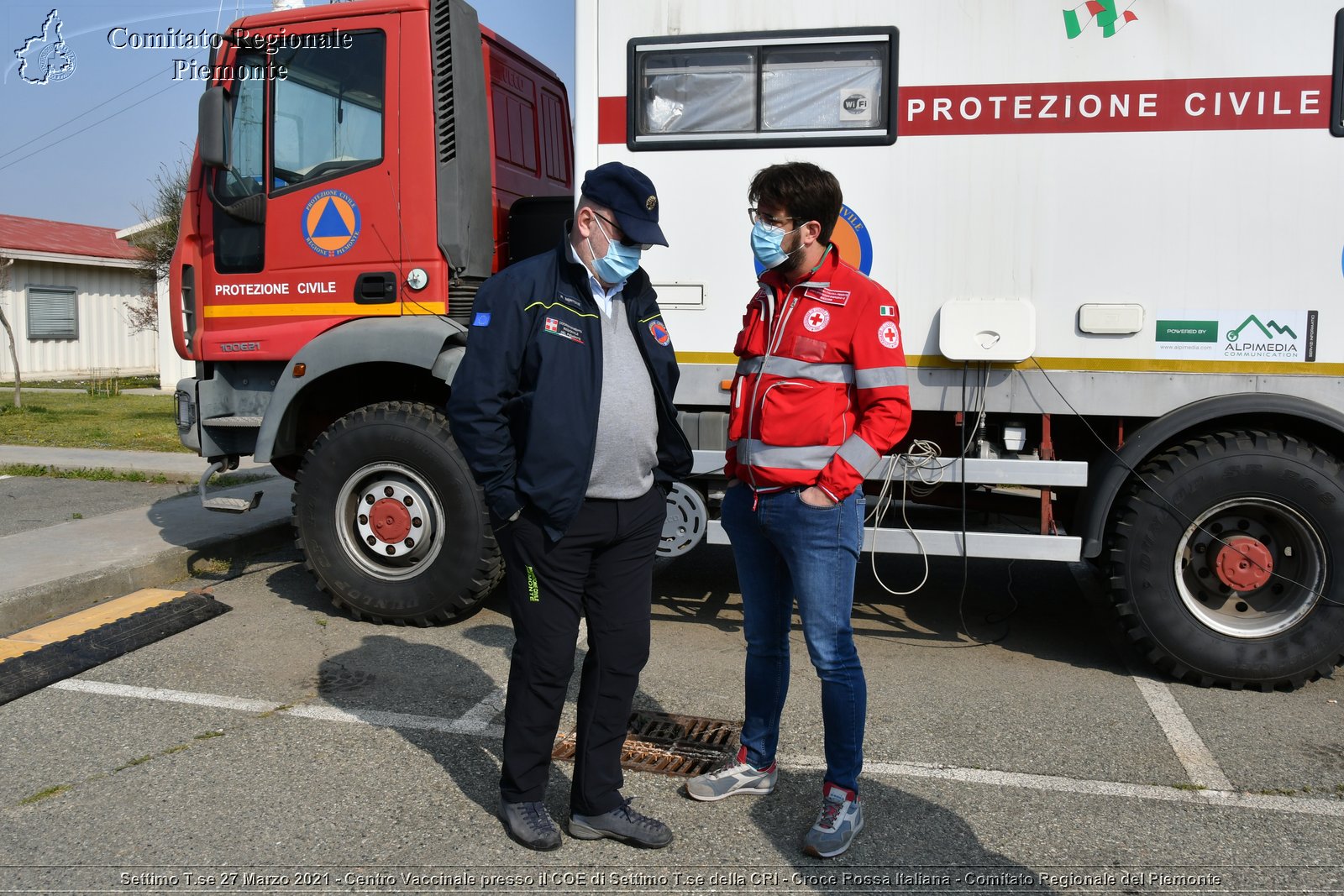 Settimo T.se 27 Marzo 2021 - Centro Vaccinale presso il COE di Settimo T.se della CRI - Croce Rossa Italiana - Comitato Regionale del Piemonte