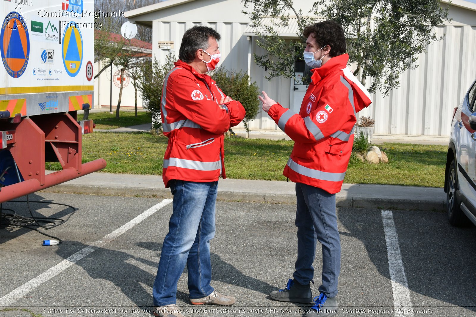 Settimo T.se 27 Marzo 2021 - Centro Vaccinale presso il COE di Settimo T.se della CRI - Croce Rossa Italiana - Comitato Regionale del Piemonte