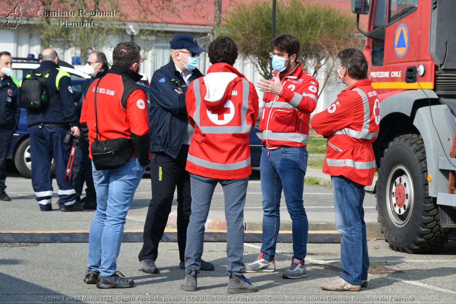 Settimo T.se 27 Marzo 2021 - Centro Vaccinale presso il COE di Settimo T.se della CRI - Croce Rossa Italiana - Comitato Regionale del Piemonte