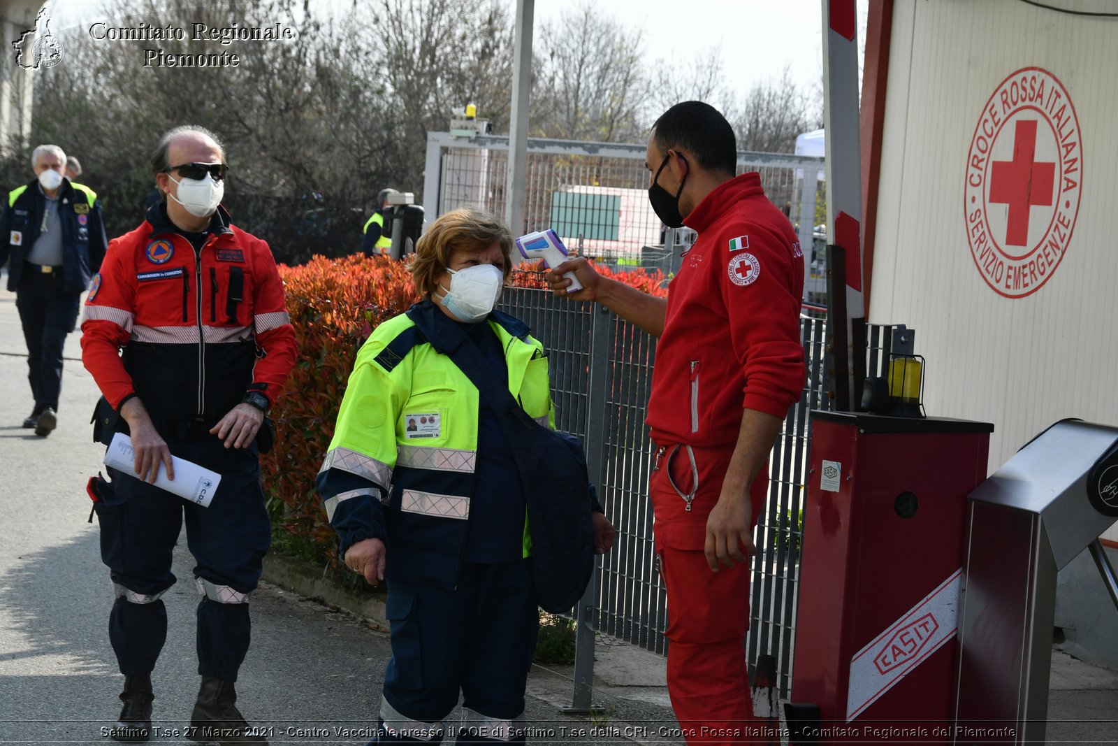 Settimo T.se 27 Marzo 2021 - Centro Vaccinale presso il COE di Settimo T.se della CRI - Croce Rossa Italiana - Comitato Regionale del Piemonte