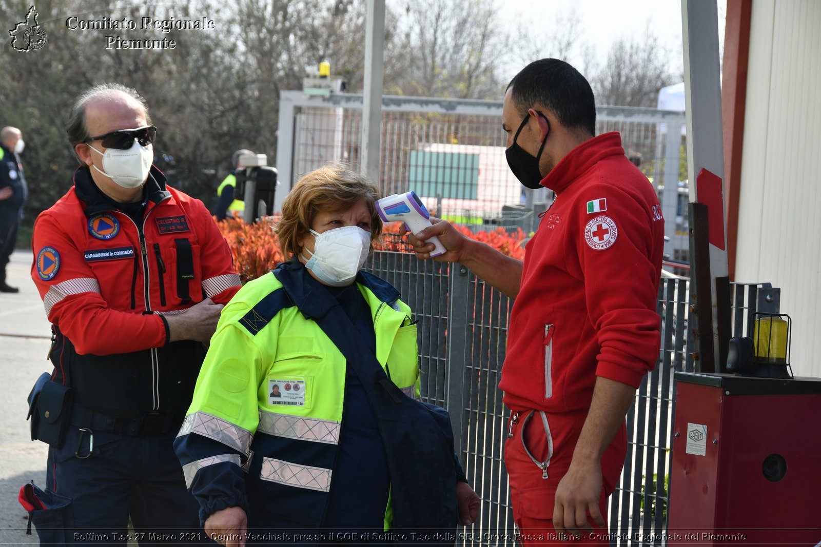 Settimo T.se 27 Marzo 2021 - Centro Vaccinale presso il COE di Settimo T.se della CRI - Croce Rossa Italiana - Comitato Regionale del Piemonte