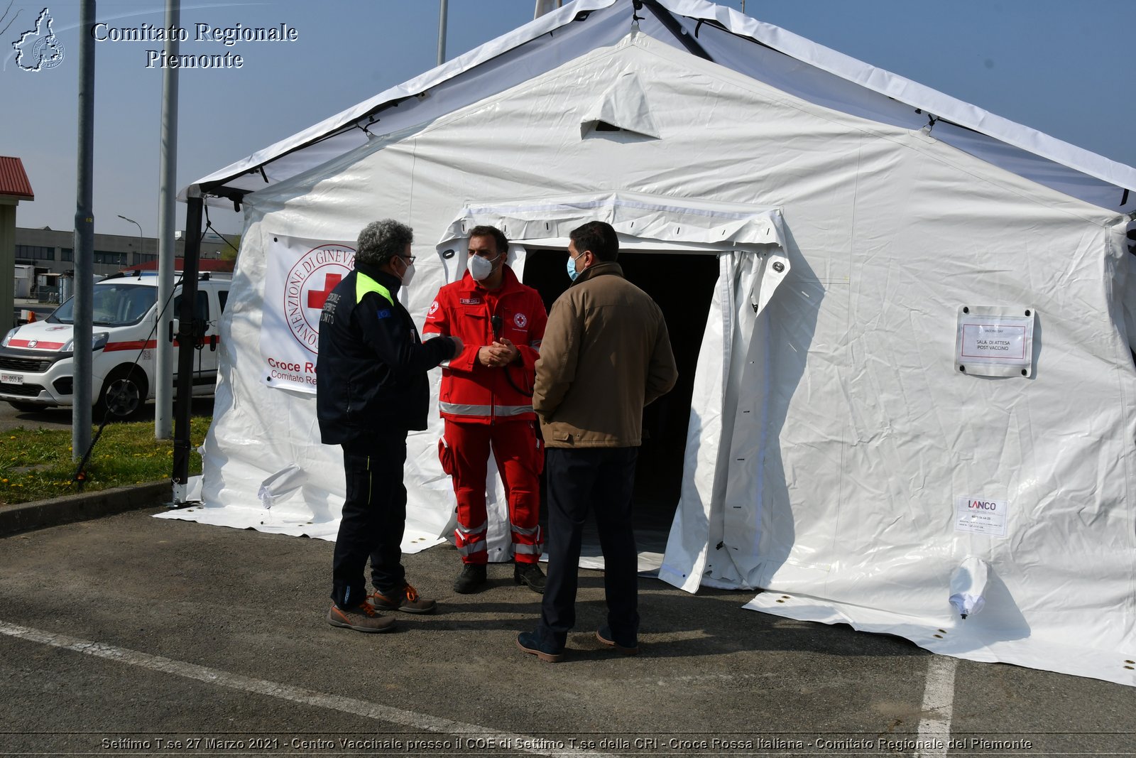 Settimo T.se 27 Marzo 2021 - Centro Vaccinale presso il COE di Settimo T.se della CRI - Croce Rossa Italiana - Comitato Regionale del Piemonte