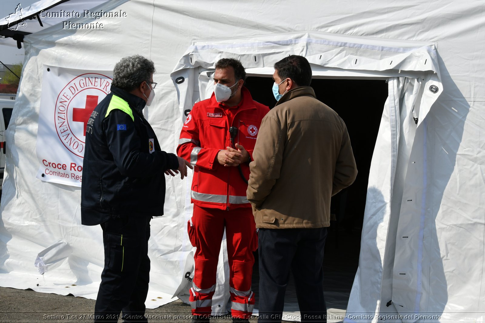 Settimo T.se 27 Marzo 2021 - Centro Vaccinale presso il COE di Settimo T.se della CRI - Croce Rossa Italiana - Comitato Regionale del Piemonte