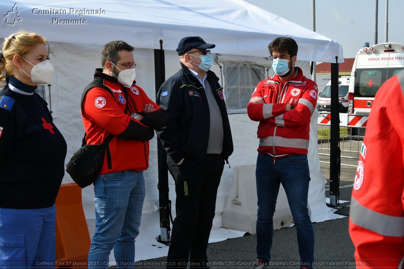 Settimo T.se 27 Marzo 2021 - Centro Vaccinale presso il COE di Settimo T.se della CRI - Croce Rossa Italiana - Comitato Regionale del Piemonte