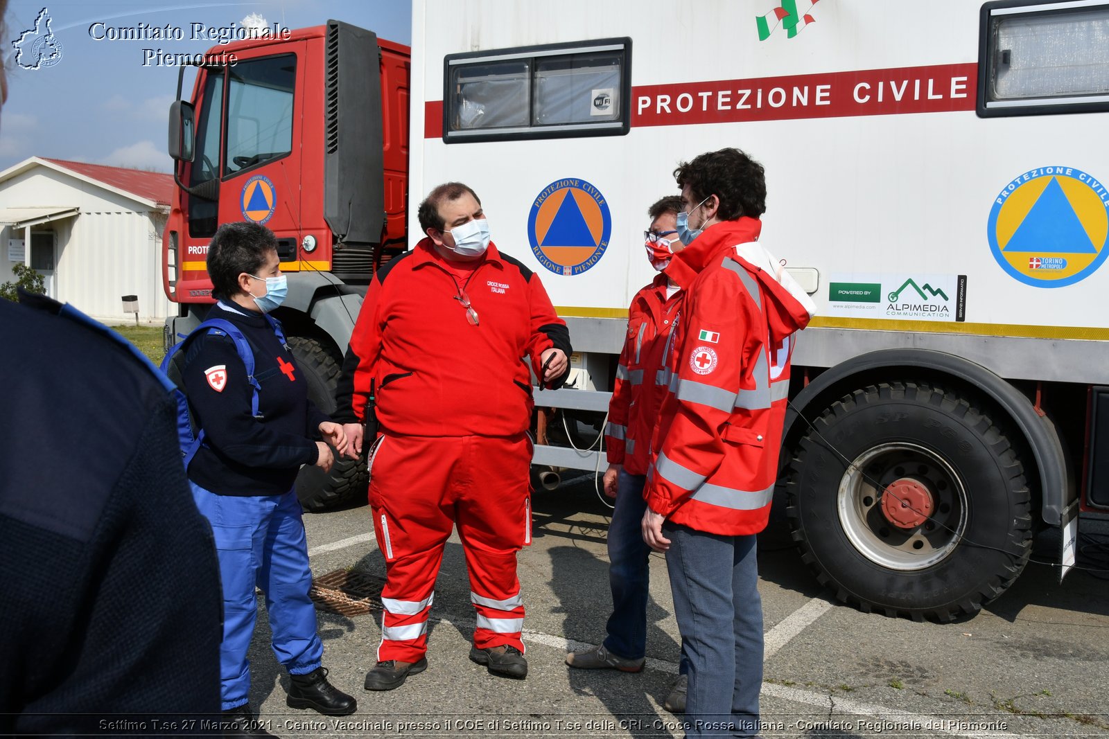 Settimo T.se 27 Marzo 2021 - Centro Vaccinale presso il COE di Settimo T.se della CRI - Croce Rossa Italiana - Comitato Regionale del Piemonte