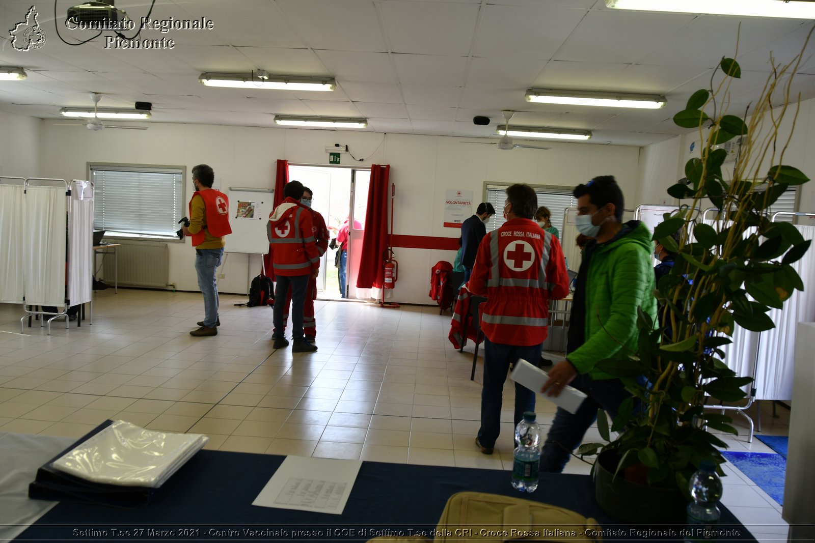 Settimo T.se 27 Marzo 2021 - Centro Vaccinale presso il COE di Settimo T.se della CRI - Croce Rossa Italiana - Comitato Regionale del Piemonte