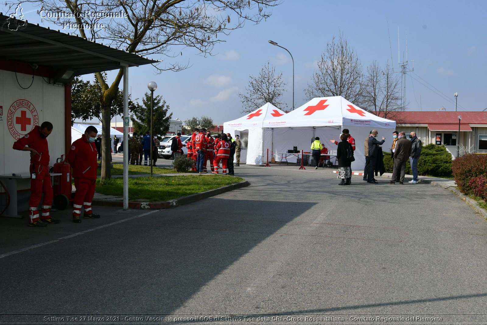 Settimo T.se 27 Marzo 2021 - Centro Vaccinale presso il COE di Settimo T.se della CRI - Croce Rossa Italiana - Comitato Regionale del Piemonte