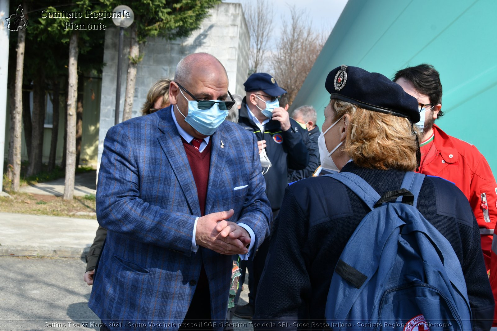 Settimo T.se 27 Marzo 2021 - Centro Vaccinale presso il COE di Settimo T.se della CRI - Croce Rossa Italiana - Comitato Regionale del Piemonte