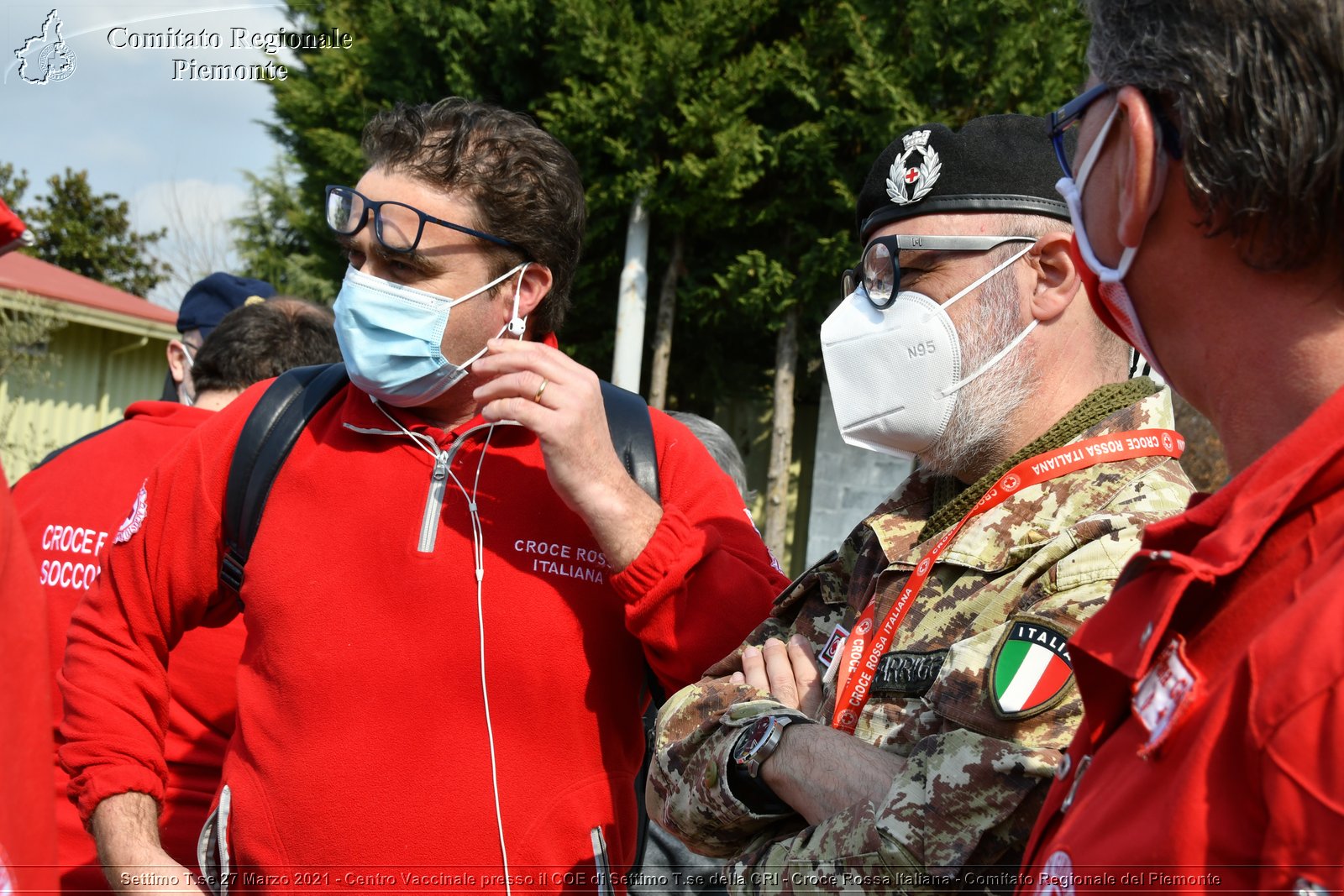 Settimo T.se 27 Marzo 2021 - Centro Vaccinale presso il COE di Settimo T.se della CRI - Croce Rossa Italiana - Comitato Regionale del Piemonte