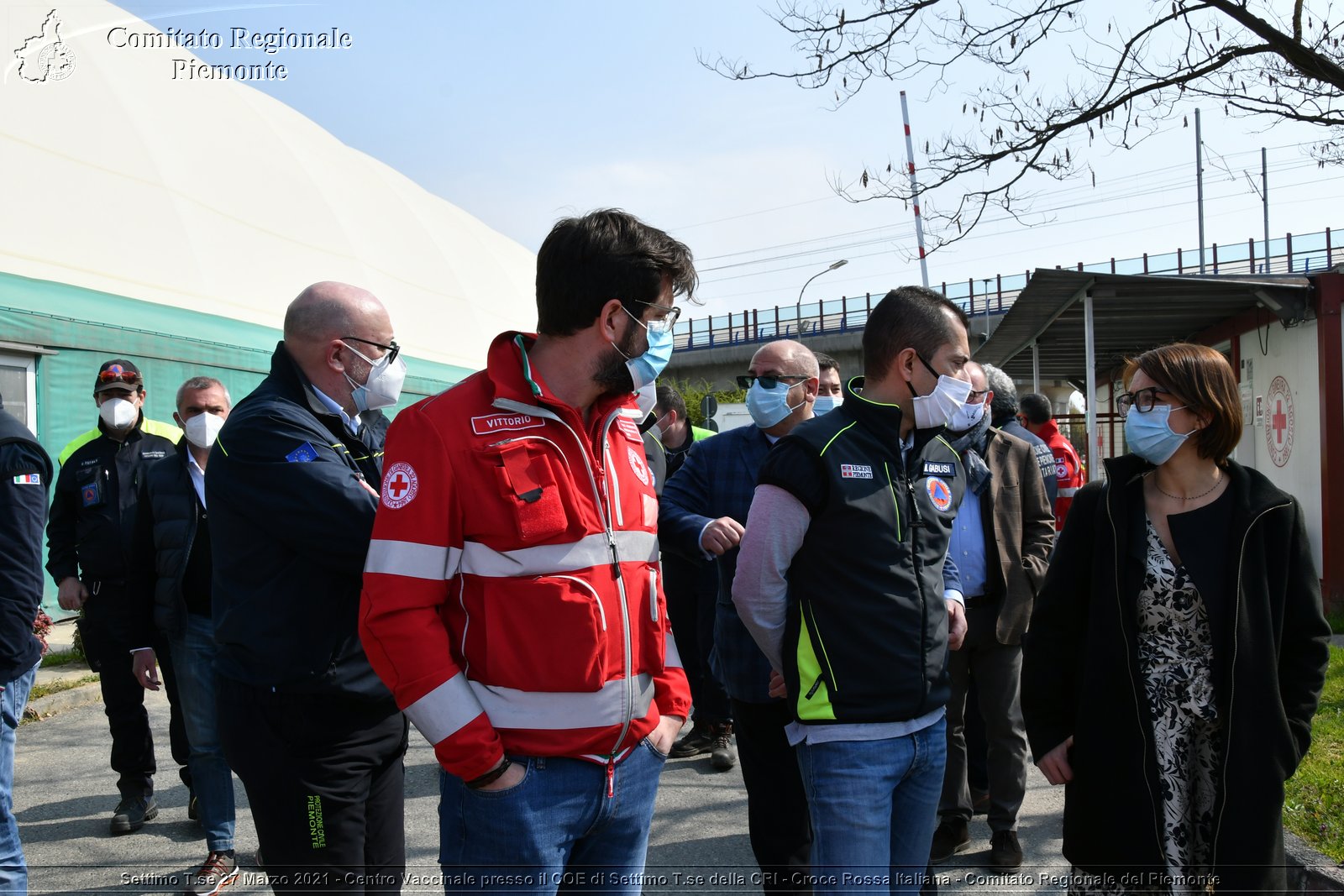 Settimo T.se 27 Marzo 2021 - Centro Vaccinale presso il COE di Settimo T.se della CRI - Croce Rossa Italiana - Comitato Regionale del Piemonte