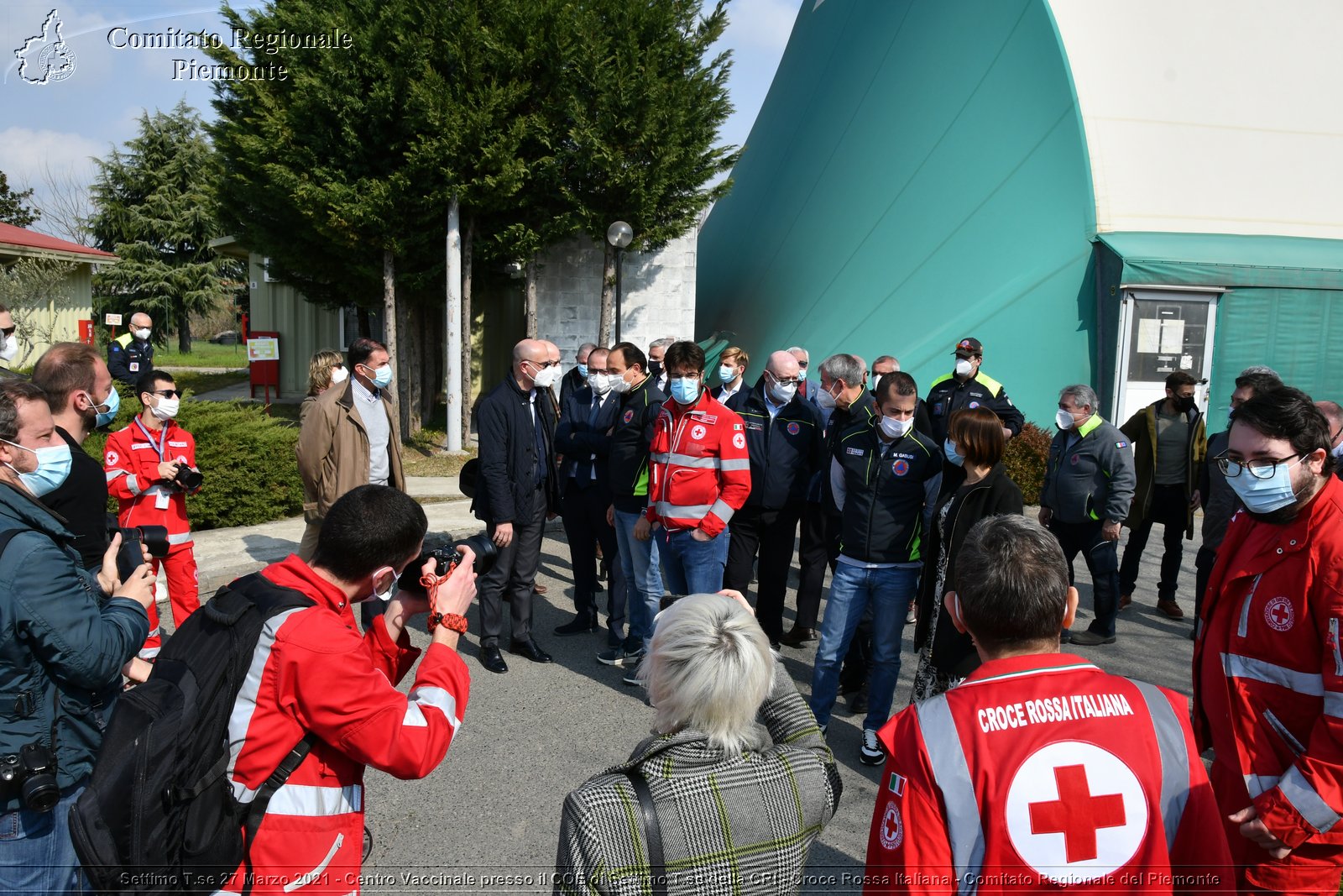 Settimo T.se 27 Marzo 2021 - Centro Vaccinale presso il COE di Settimo T.se della CRI - Croce Rossa Italiana - Comitato Regionale del Piemonte