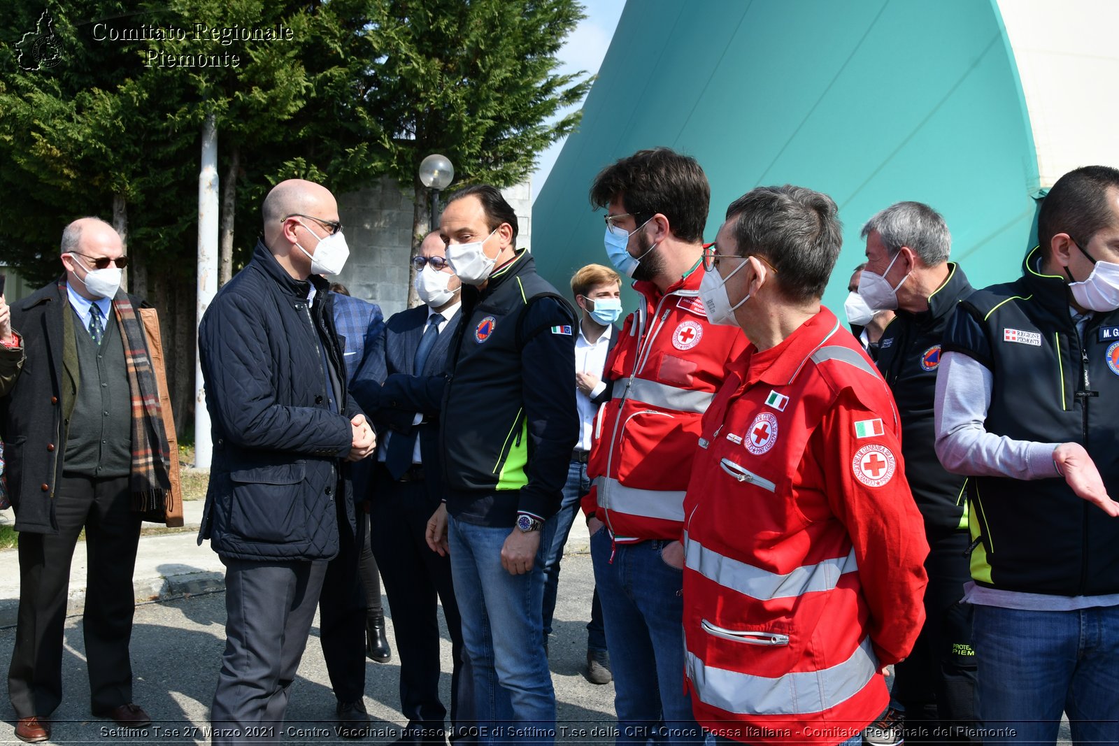 Settimo T.se 27 Marzo 2021 - Centro Vaccinale presso il COE di Settimo T.se della CRI - Croce Rossa Italiana - Comitato Regionale del Piemonte