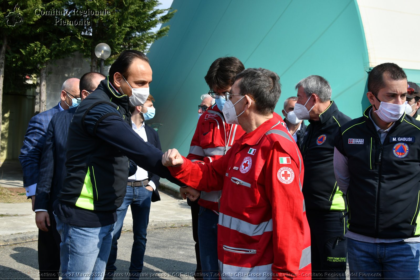 Settimo T.se 27 Marzo 2021 - Centro Vaccinale presso il COE di Settimo T.se della CRI - Croce Rossa Italiana - Comitato Regionale del Piemonte