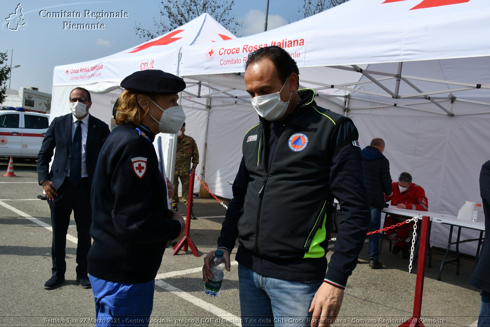 Settimo T.se 27 Marzo 2021 - Centro Vaccinale presso il COE di Settimo T.se della CRI - Croce Rossa Italiana - Comitato Regionale del Piemonte