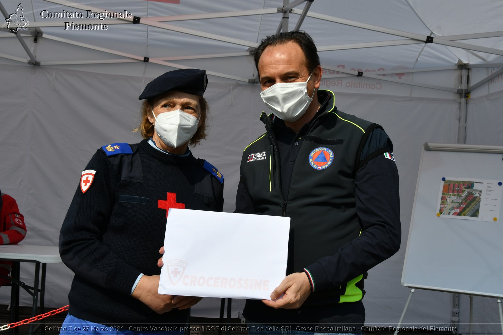 Settimo T.se 27 Marzo 2021 - Centro Vaccinale presso il COE di Settimo T.se della CRI - Croce Rossa Italiana - Comitato Regionale del Piemonte