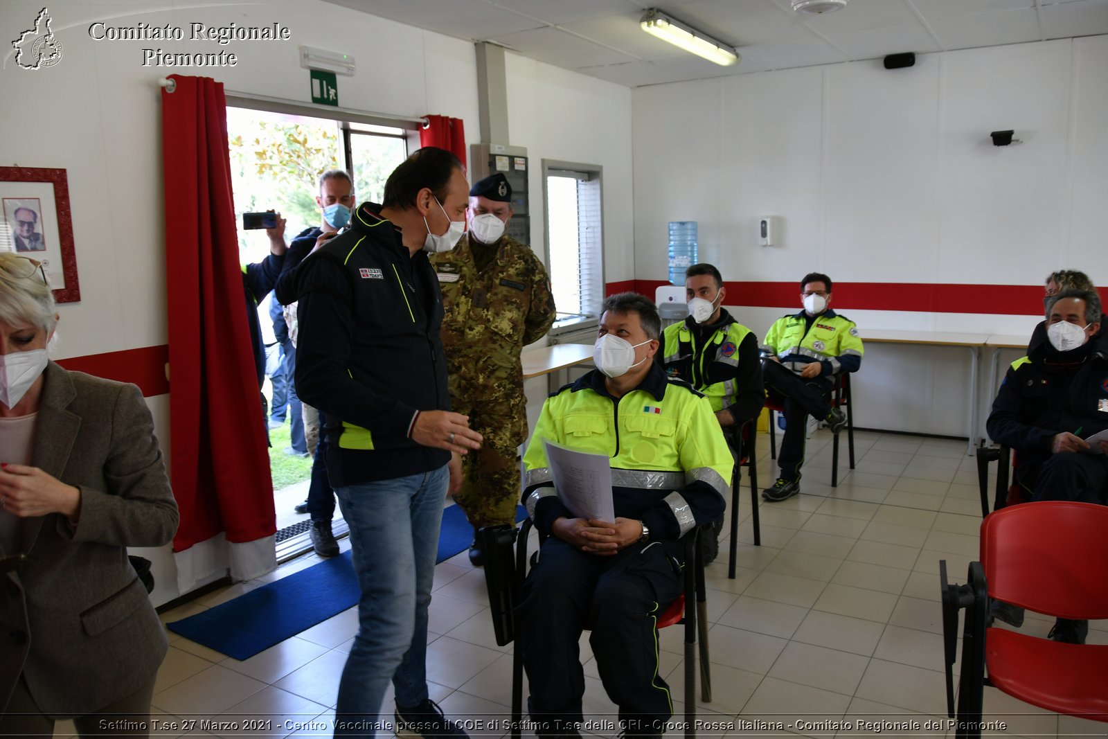 Settimo T.se 27 Marzo 2021 - Centro Vaccinale presso il COE di Settimo T.se della CRI - Croce Rossa Italiana - Comitato Regionale del Piemonte