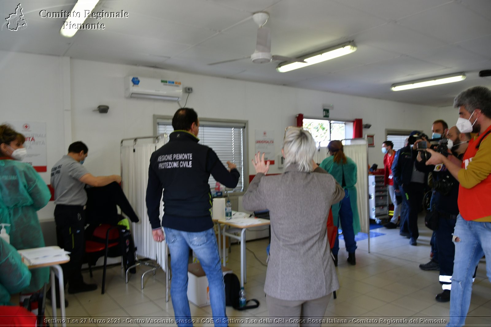 Settimo T.se 27 Marzo 2021 - Centro Vaccinale presso il COE di Settimo T.se della CRI - Croce Rossa Italiana - Comitato Regionale del Piemonte