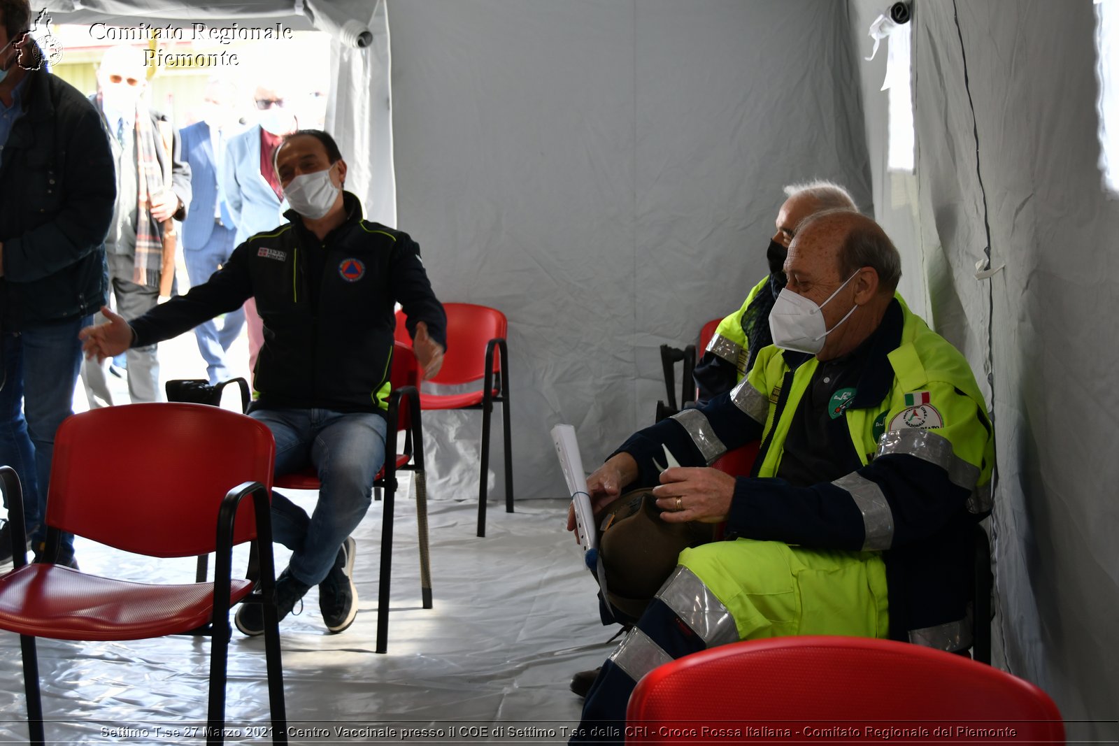 Settimo T.se 27 Marzo 2021 - Centro Vaccinale presso il COE di Settimo T.se della CRI - Croce Rossa Italiana - Comitato Regionale del Piemonte