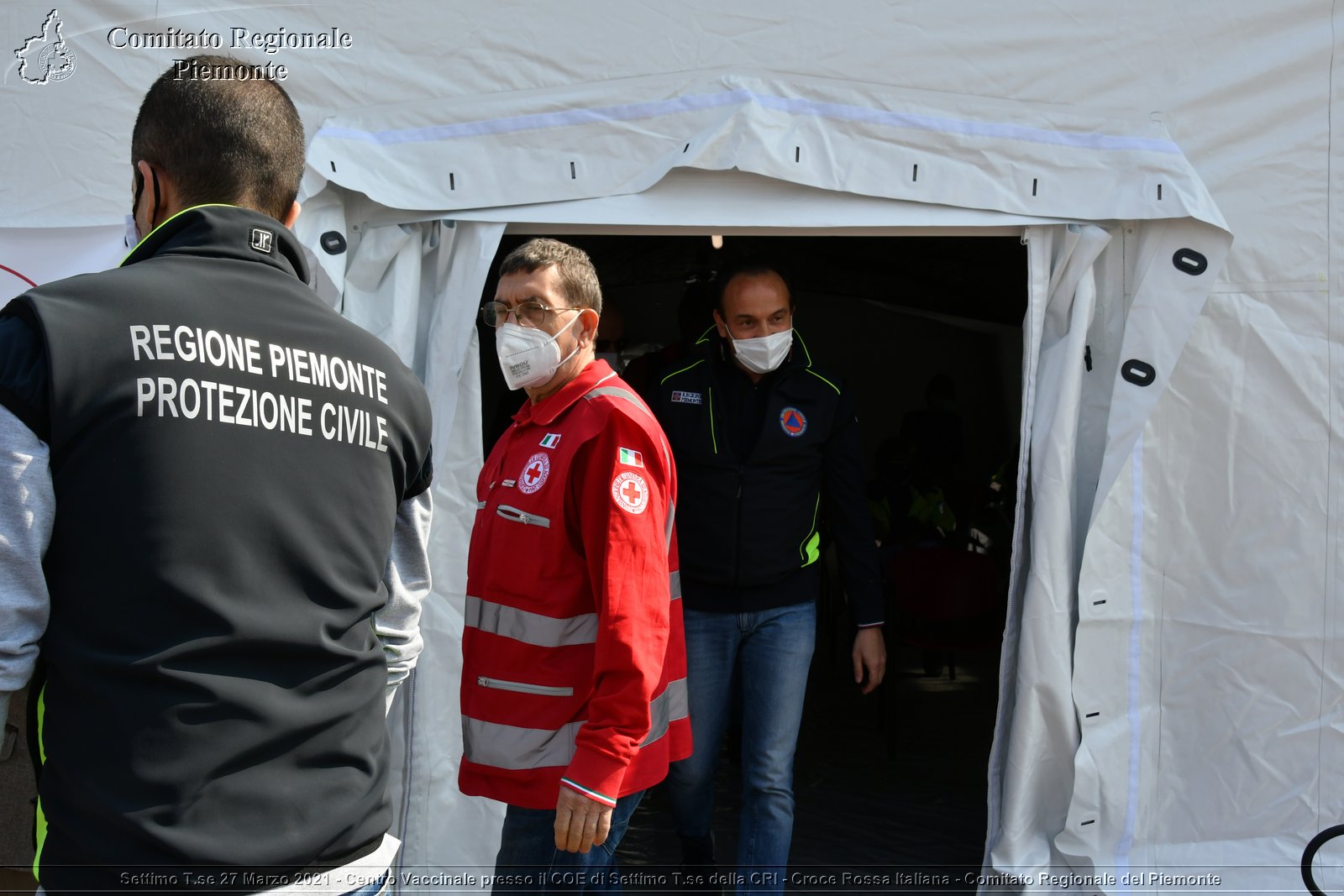 Settimo T.se 27 Marzo 2021 - Centro Vaccinale presso il COE di Settimo T.se della CRI - Croce Rossa Italiana - Comitato Regionale del Piemonte