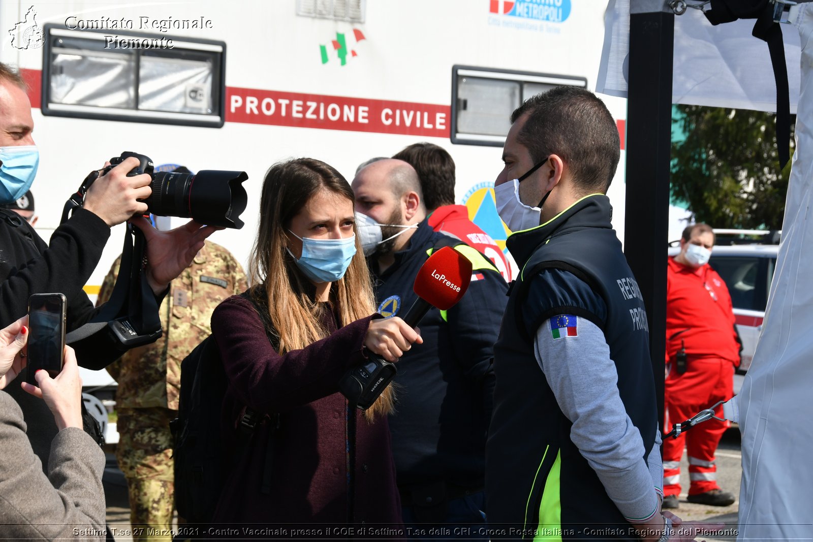 Settimo T.se 27 Marzo 2021 - Centro Vaccinale presso il COE di Settimo T.se della CRI - Croce Rossa Italiana - Comitato Regionale del Piemonte