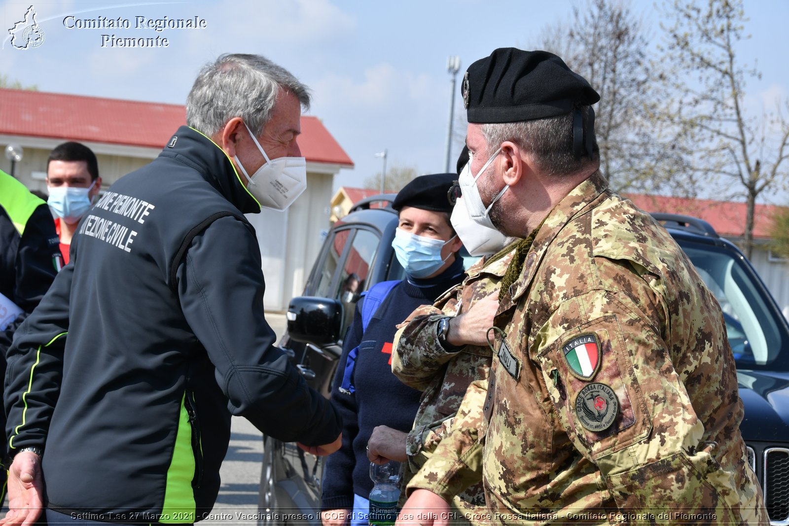 Settimo T.se 27 Marzo 2021 - Centro Vaccinale presso il COE di Settimo T.se della CRI - Croce Rossa Italiana - Comitato Regionale del Piemonte