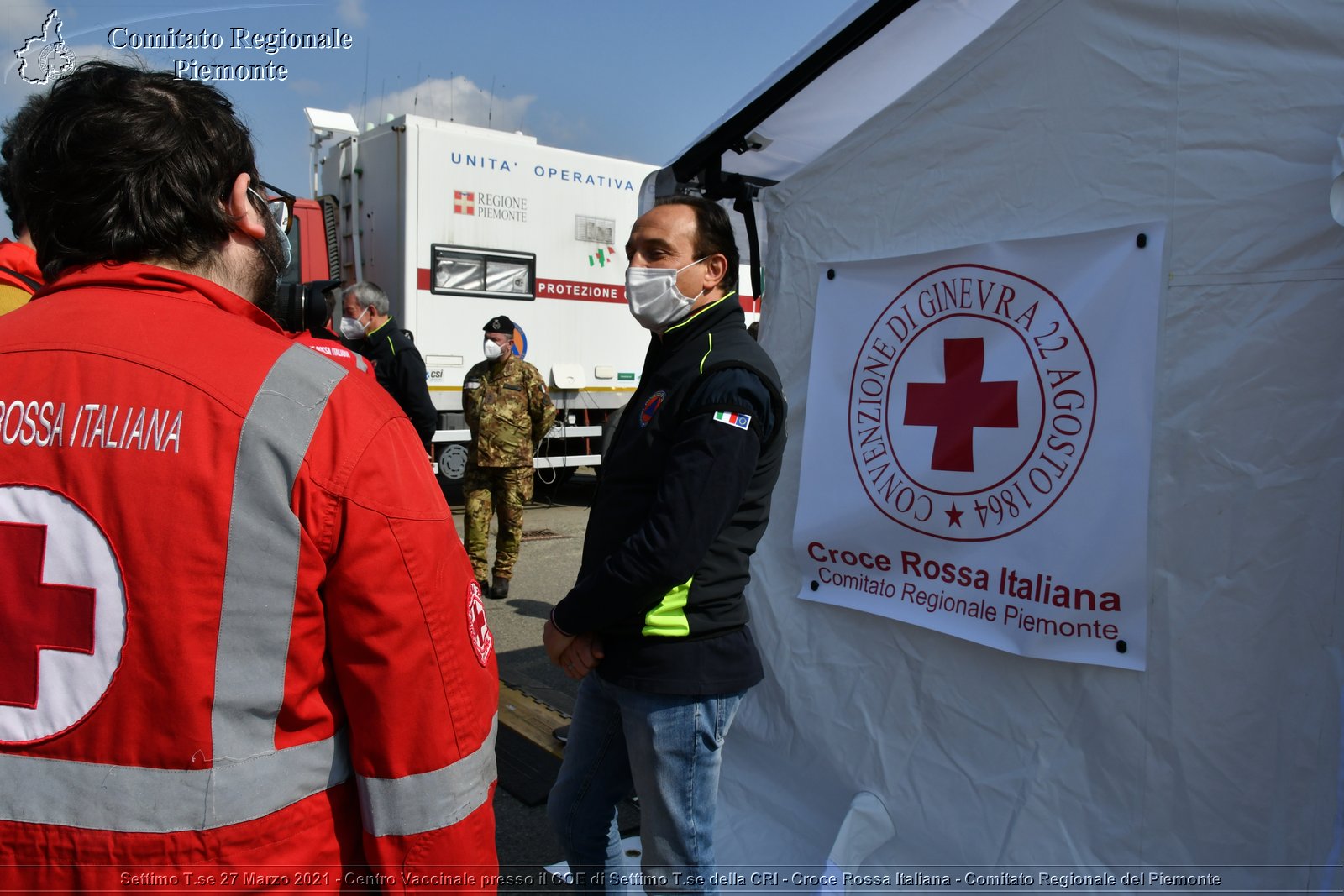 Settimo T.se 27 Marzo 2021 - Centro Vaccinale presso il COE di Settimo T.se della CRI - Croce Rossa Italiana - Comitato Regionale del Piemonte