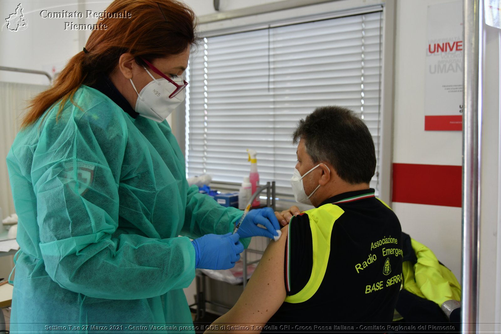 Settimo T.se 27 Marzo 2021 - Centro Vaccinale presso il COE di Settimo T.se della CRI - Croce Rossa Italiana - Comitato Regionale del Piemonte