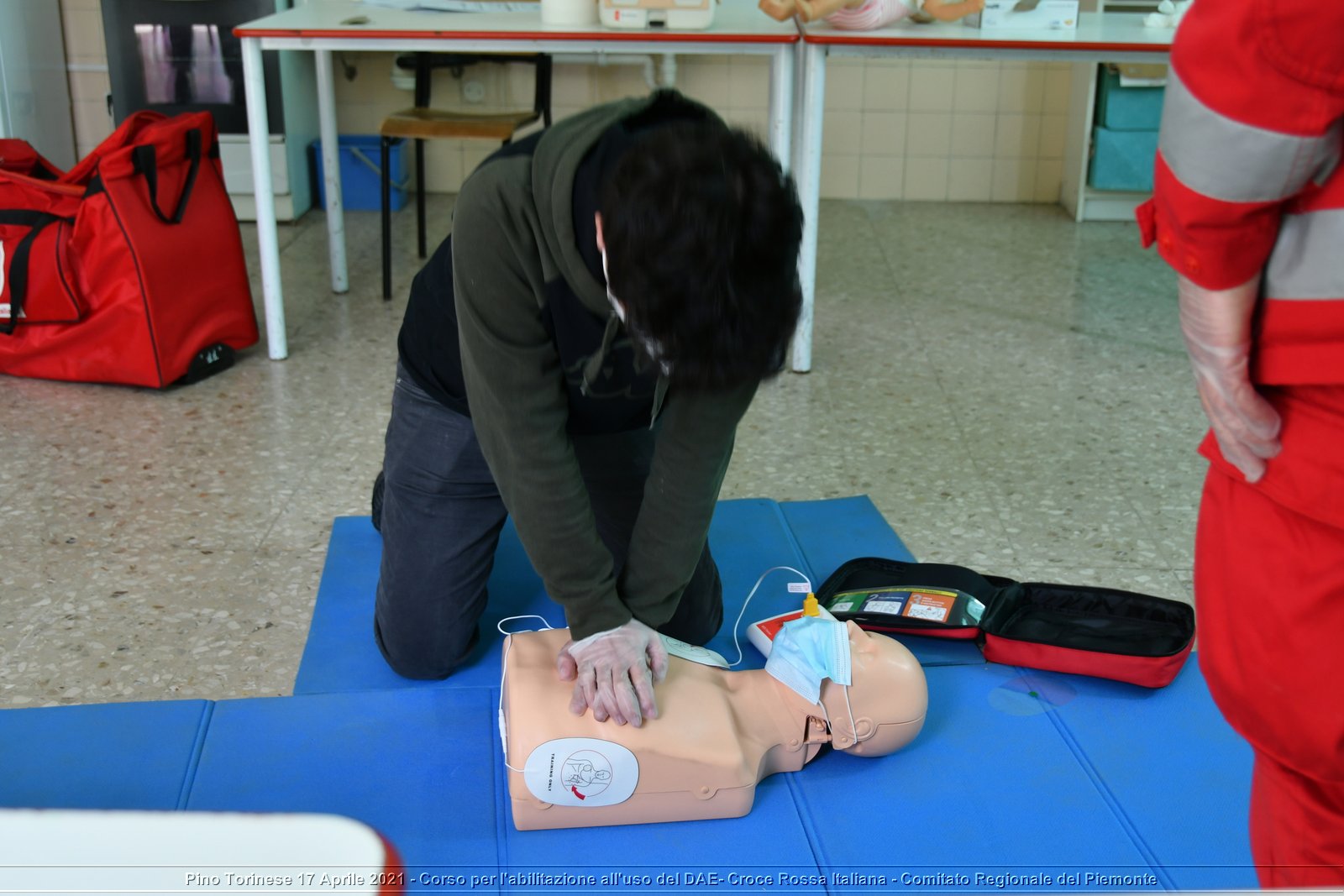 Pino Torinese 17 Aprile 2021 - Corso per l'abilitazione all'uso del DAE - Croce Rossa Italiana - Comitato Regionale del Piemonte