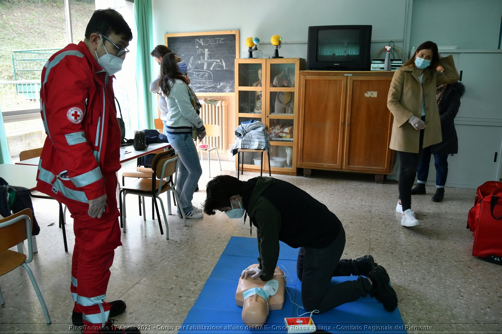 Pino Torinese 17 Aprile 2021 - Corso per l'abilitazione all'uso del DAE - Croce Rossa Italiana - Comitato Regionale del Piemonte