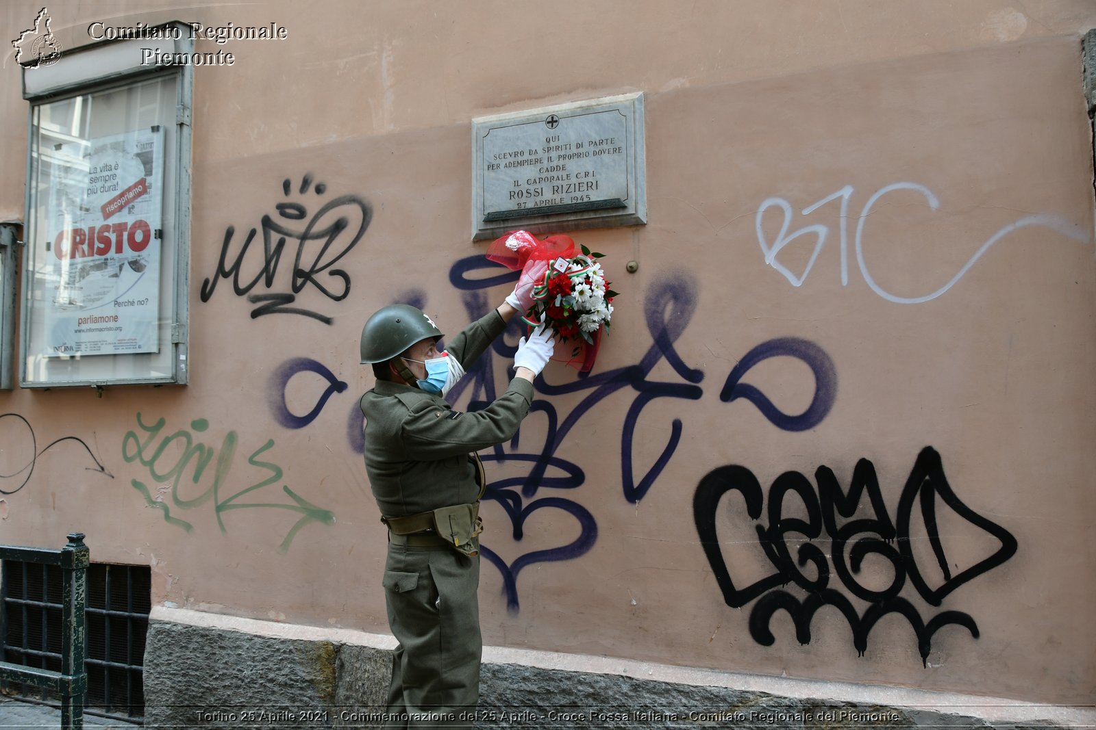 Torino 25 Aprile 2021 - Commemorazione del 25 Aprile - Croce Rossa Italiana - Comitato Regionale del Piemonte