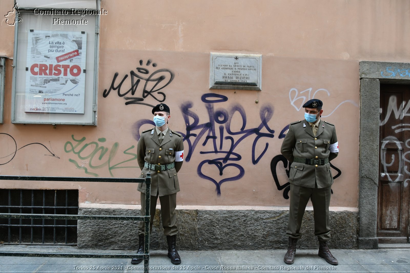 Torino 25 Aprile 2021 - Commemorazione del 25 Aprile - Croce Rossa Italiana - Comitato Regionale del Piemonte