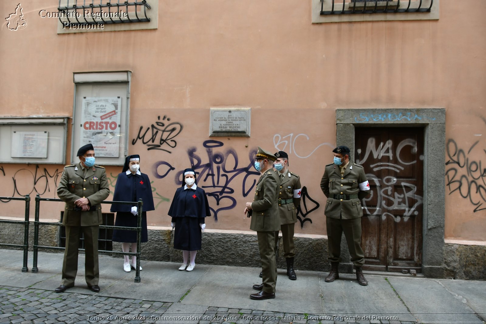 Torino 25 Aprile 2021 - Commemorazione del 25 Aprile - Croce Rossa Italiana - Comitato Regionale del Piemonte