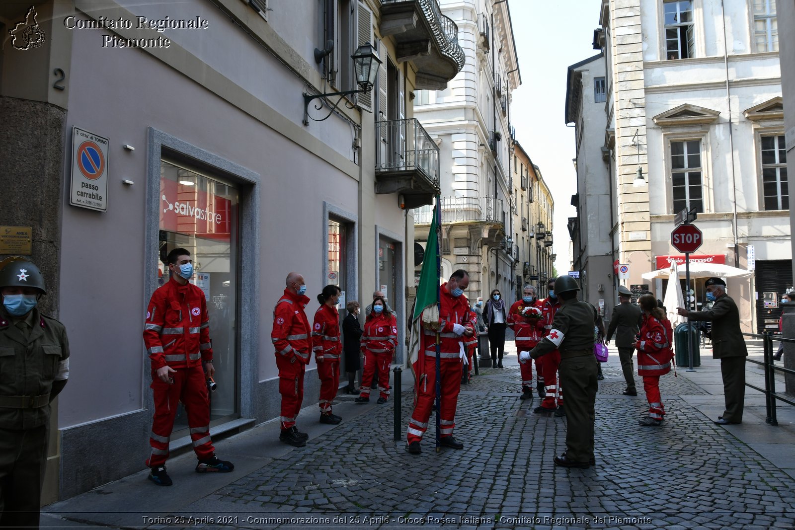 Torino 25 Aprile 2021 - Commemorazione del 25 Aprile - Croce Rossa Italiana - Comitato Regionale del Piemonte