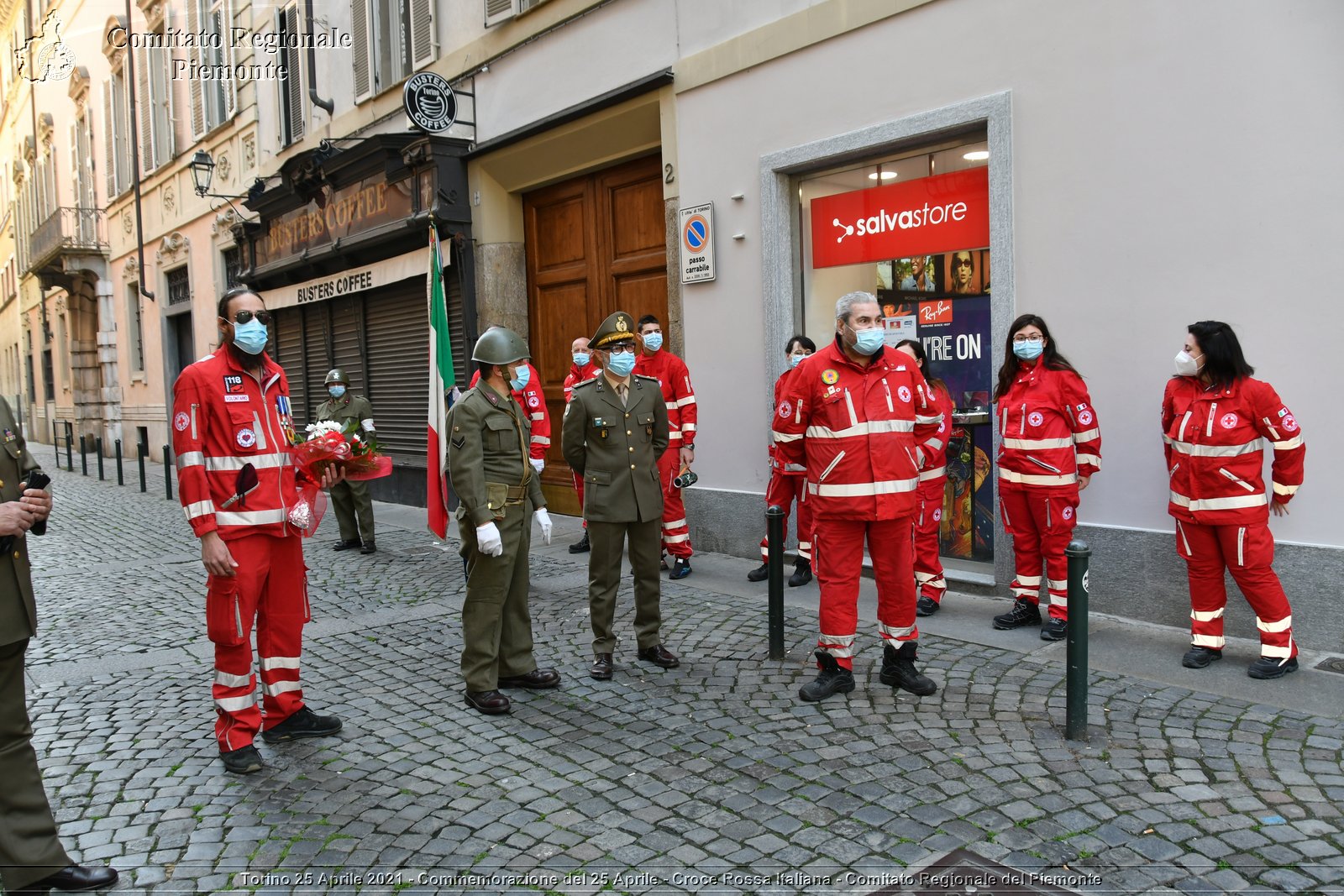 Torino 25 Aprile 2021 - Commemorazione del 25 Aprile - Croce Rossa Italiana - Comitato Regionale del Piemonte