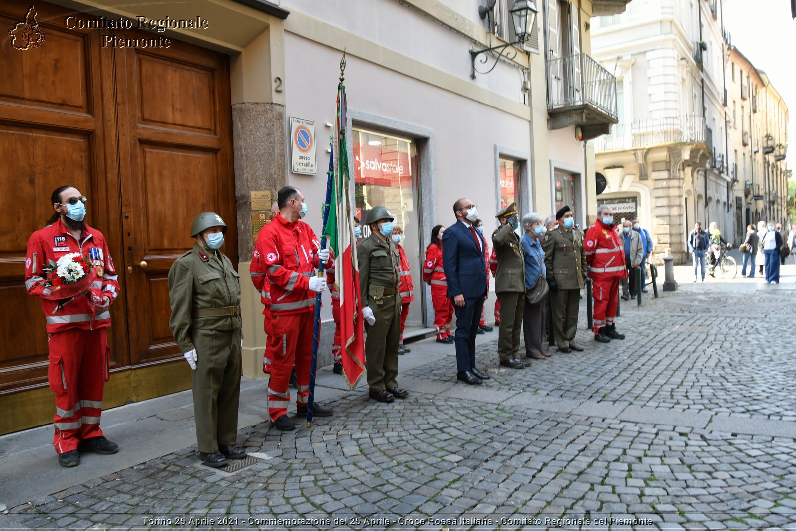 Torino 25 Aprile 2021 - Commemorazione del 25 Aprile - Croce Rossa Italiana - Comitato Regionale del Piemonte