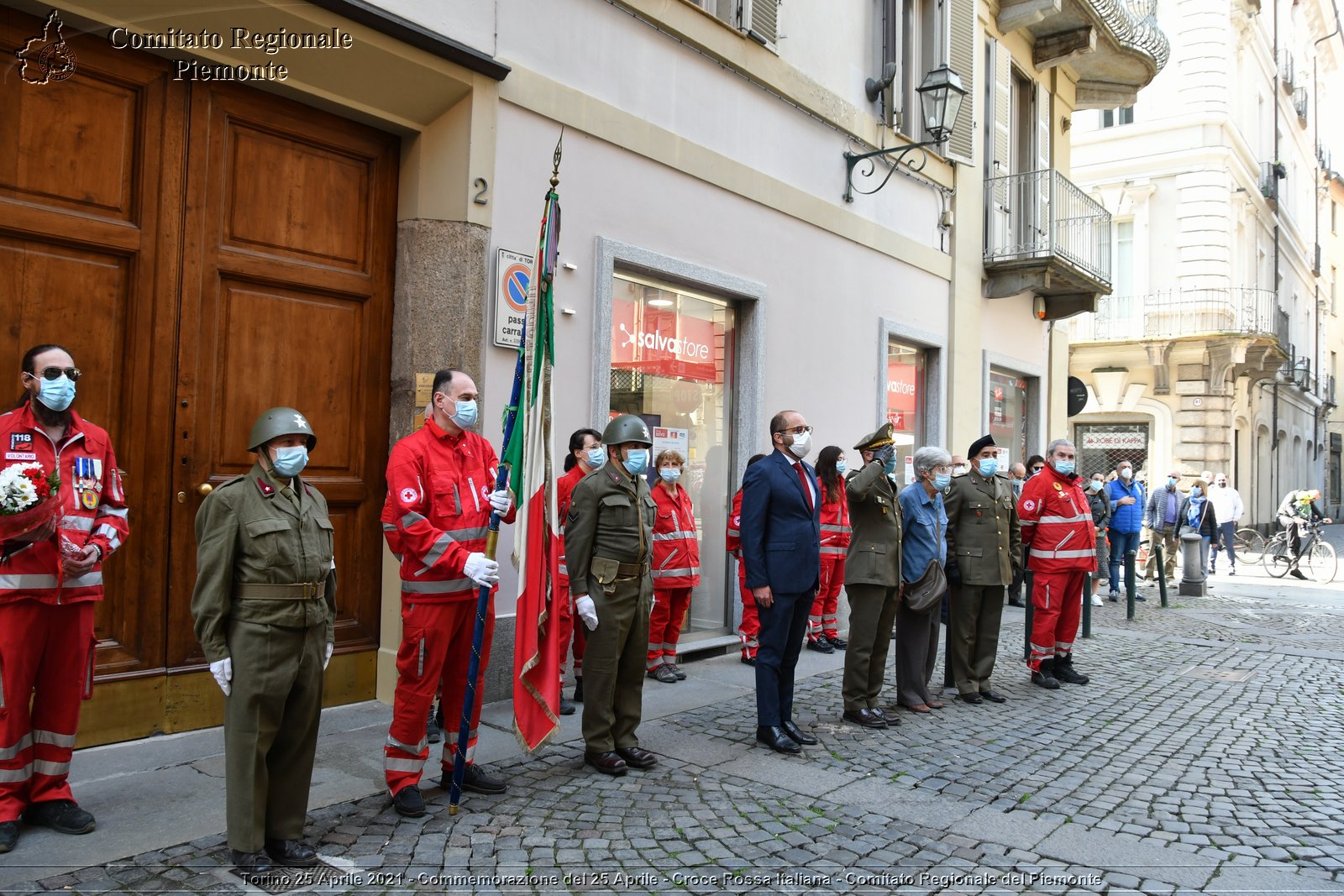 Torino 25 Aprile 2021 - Commemorazione del 25 Aprile - Croce Rossa Italiana - Comitato Regionale del Piemonte