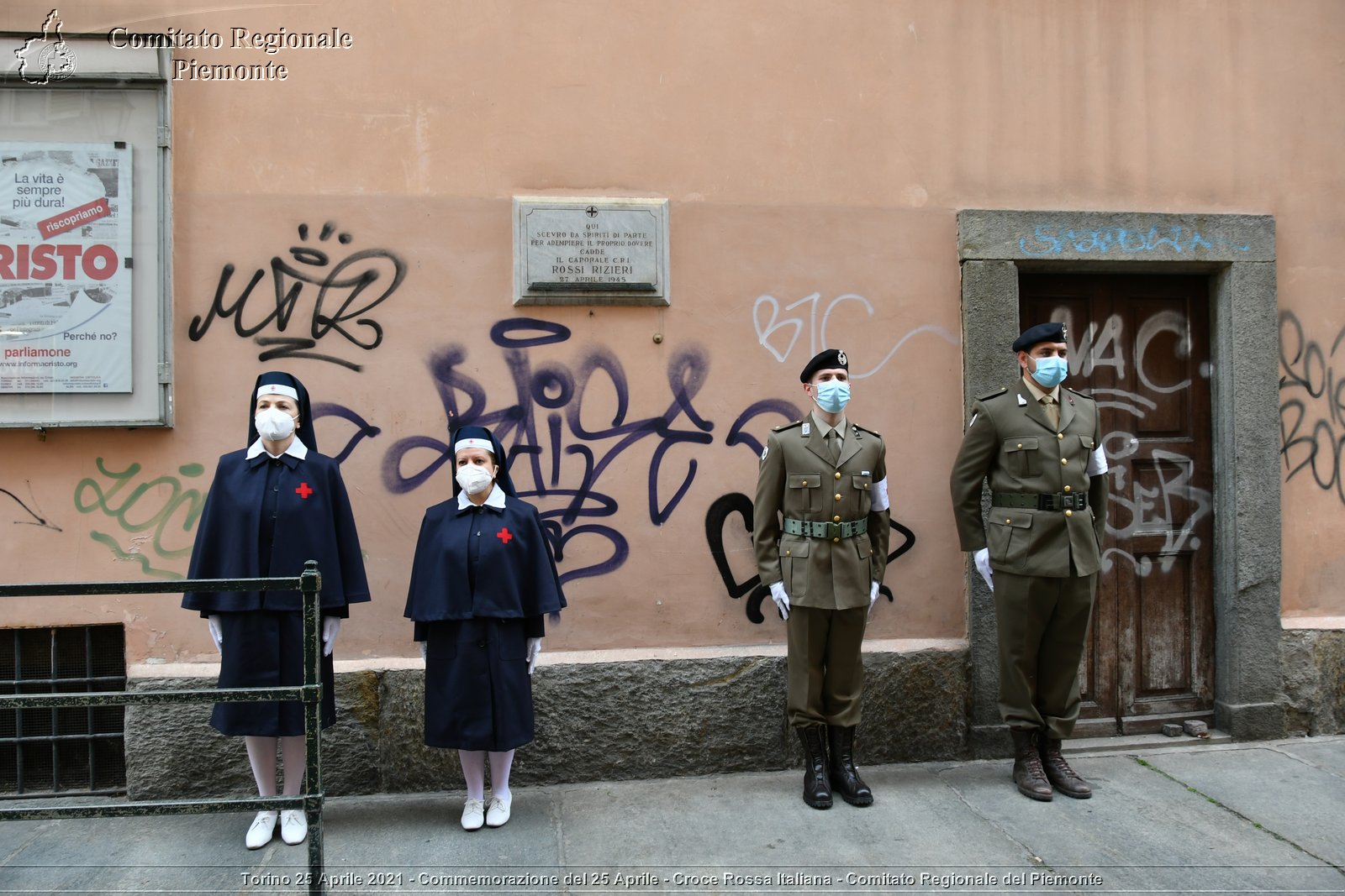 Torino 25 Aprile 2021 - Commemorazione del 25 Aprile - Croce Rossa Italiana - Comitato Regionale del Piemonte