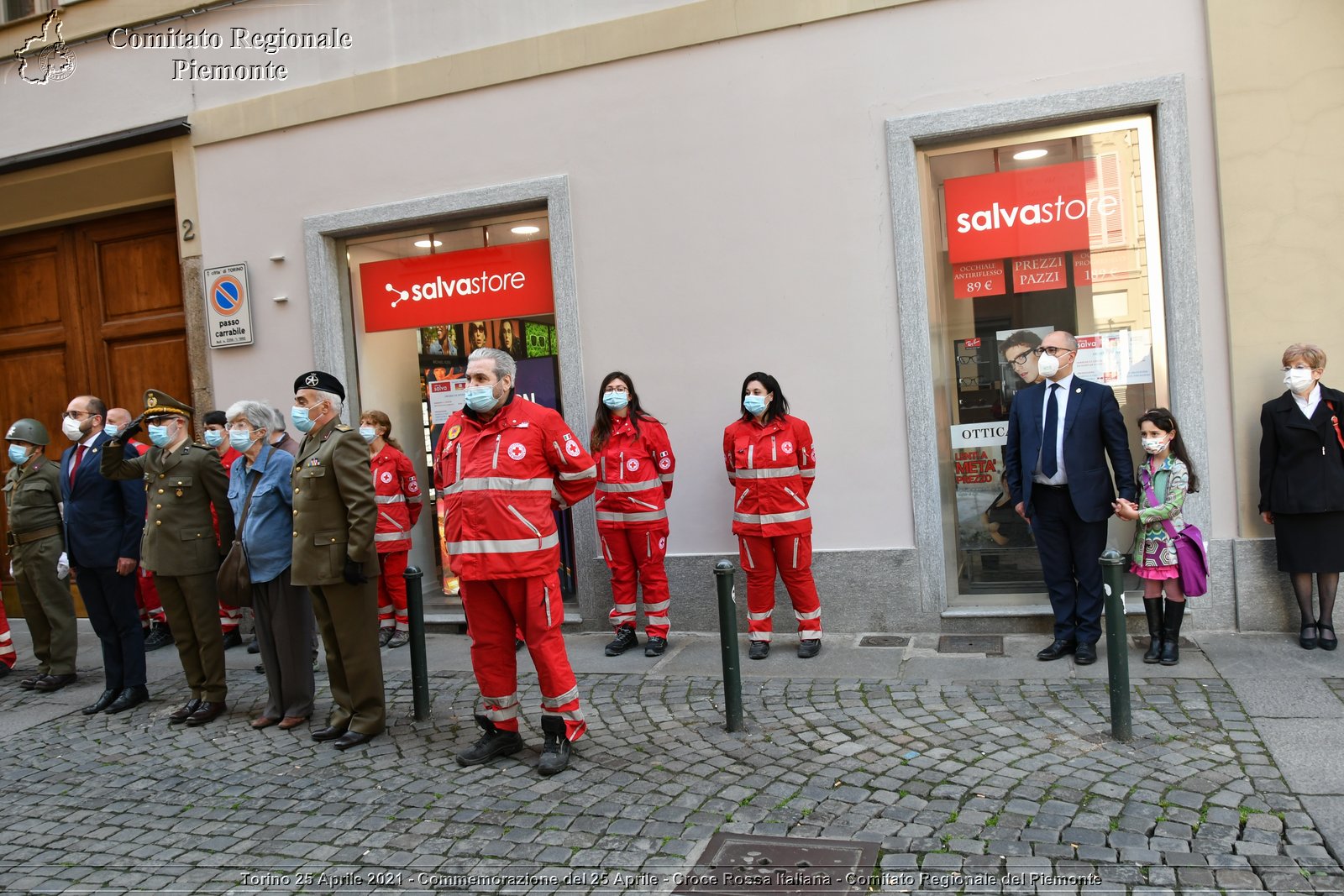 Torino 25 Aprile 2021 - Commemorazione del 25 Aprile - Croce Rossa Italiana - Comitato Regionale del Piemonte