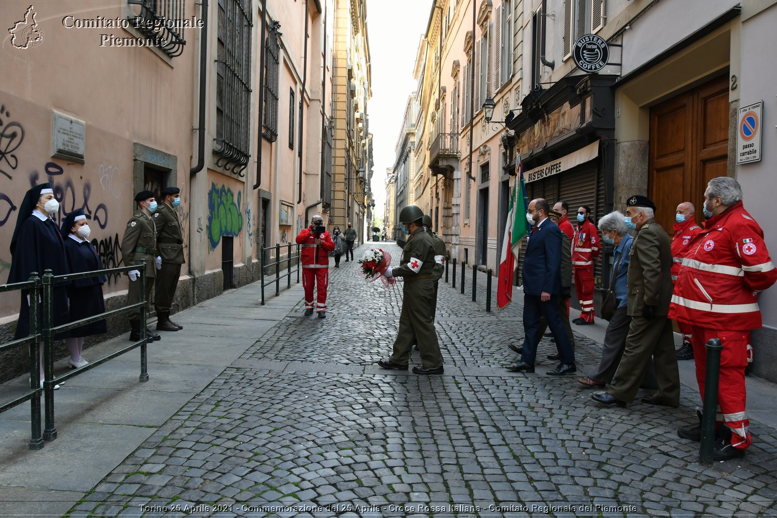 Torino 25 Aprile 2021 - Commemorazione del 25 Aprile - Croce Rossa Italiana - Comitato Regionale del Piemonte