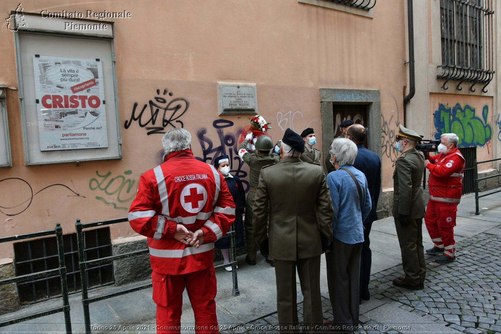 Torino 25 Aprile 2021 - Commemorazione del 25 Aprile - Croce Rossa Italiana - Comitato Regionale del Piemonte