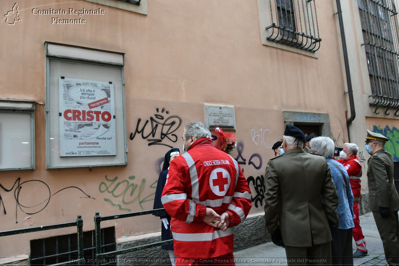 Torino 25 Aprile 2021 - Commemorazione del 25 Aprile - Croce Rossa Italiana - Comitato Regionale del Piemonte