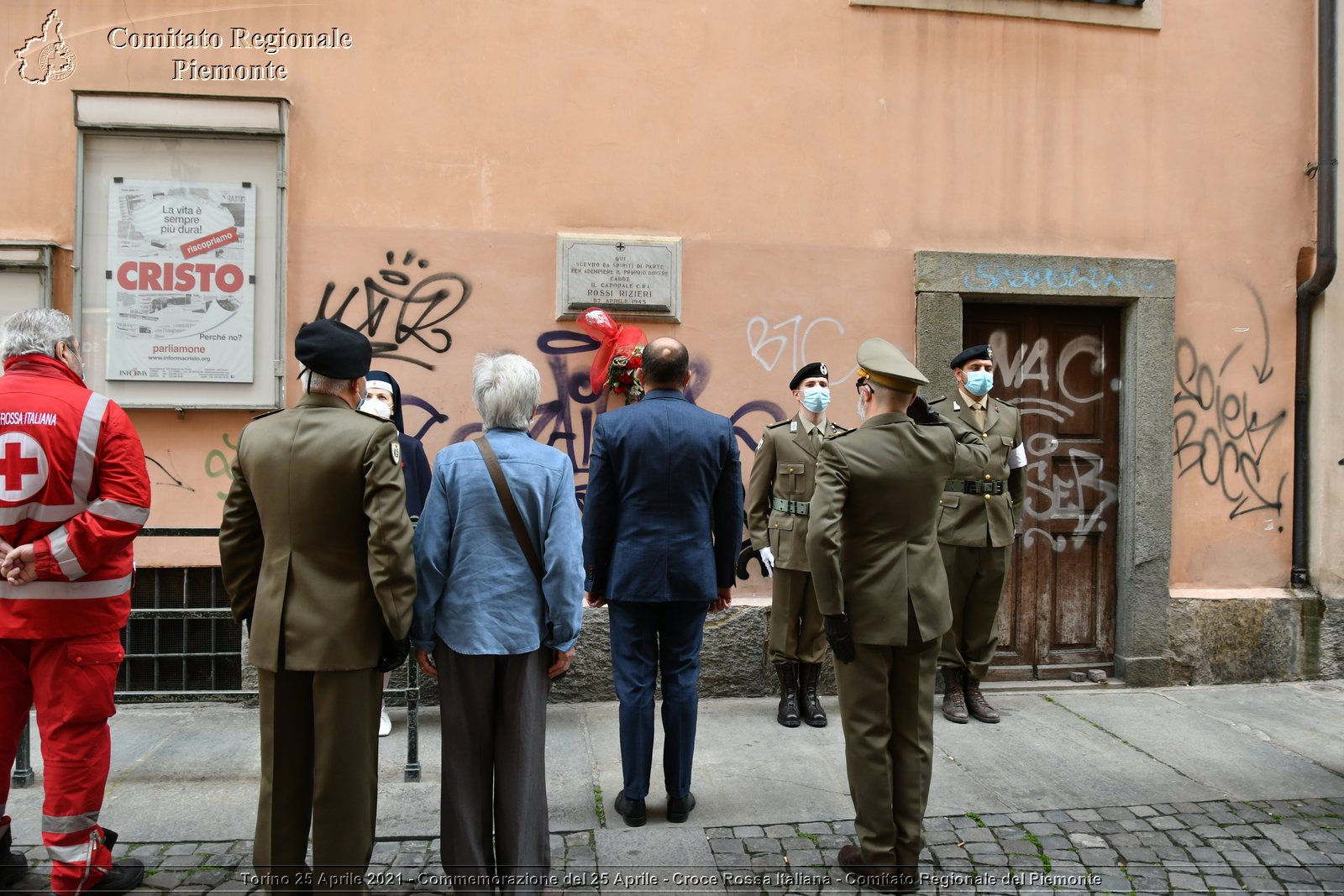 Torino 25 Aprile 2021 - Commemorazione del 25 Aprile - Croce Rossa Italiana - Comitato Regionale del Piemonte