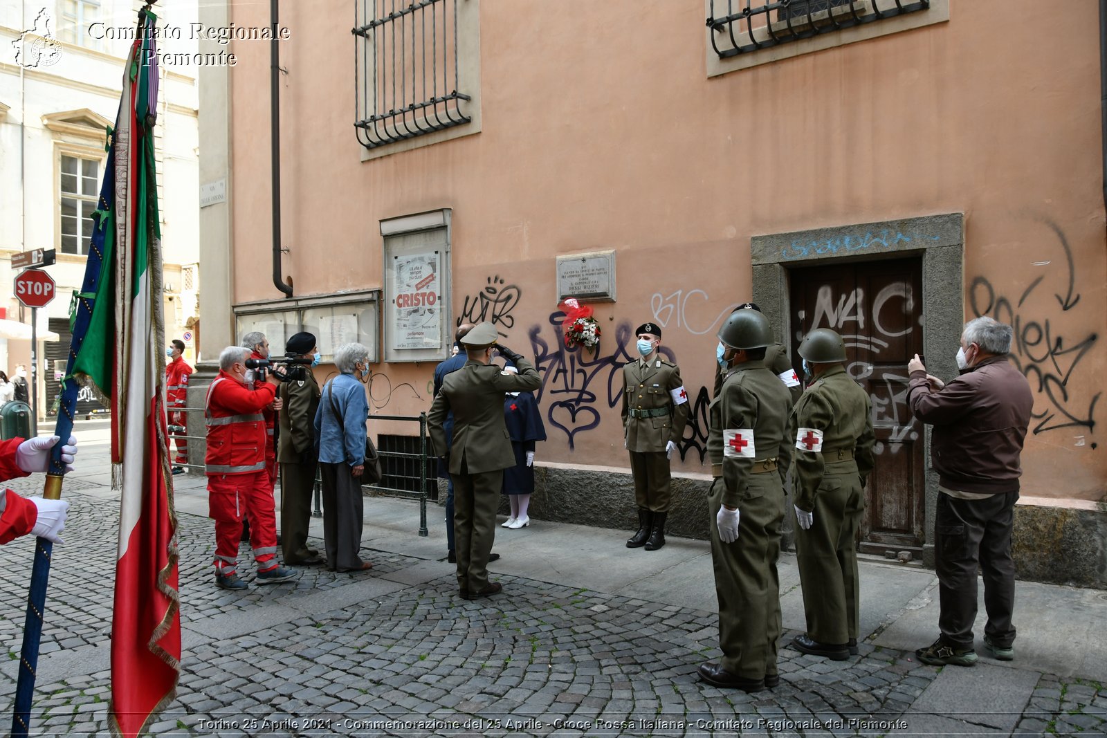 Torino 25 Aprile 2021 - Commemorazione del 25 Aprile - Croce Rossa Italiana - Comitato Regionale del Piemonte