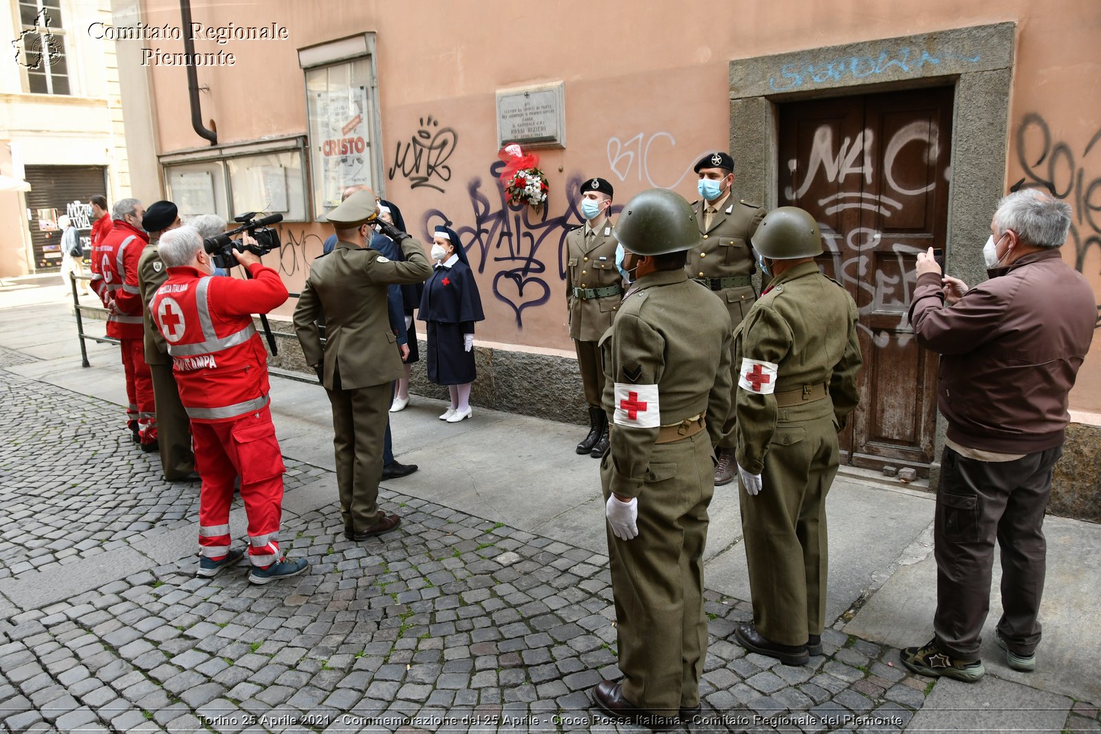 Torino 25 Aprile 2021 - Commemorazione del 25 Aprile - Croce Rossa Italiana - Comitato Regionale del Piemonte