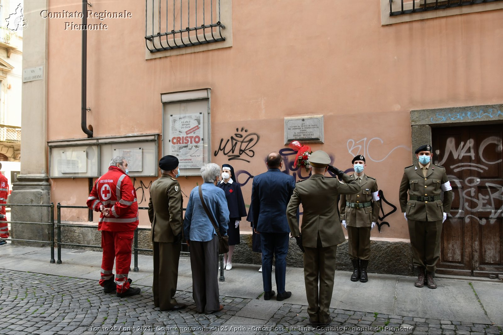 Torino 25 Aprile 2021 - Commemorazione del 25 Aprile - Croce Rossa Italiana - Comitato Regionale del Piemonte